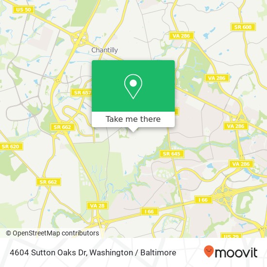 Mapa de 4604 Sutton Oaks Dr, Chantilly, VA 20151