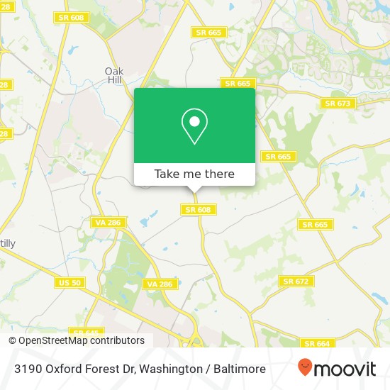 Mapa de 3190 Oxford Forest Dr, Herndon, VA 20171