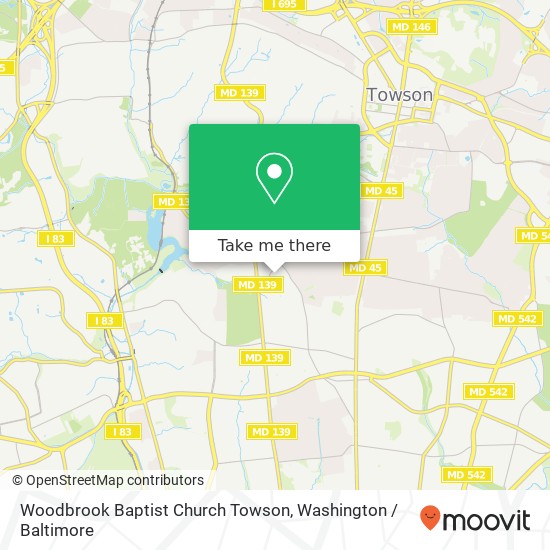 Mapa de Woodbrook Baptist Church Towson, 25 Stevenson Ln