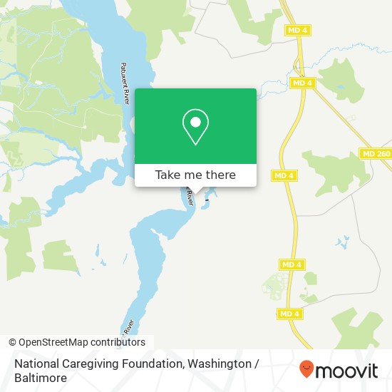 Mapa de National Caregiving Foundation, 4100 Overlook Ct