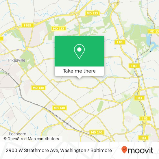 Mapa de 2900 W Strathmore Ave, Baltimore, MD 21209