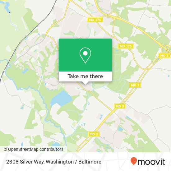 Mapa de 2308 Silver Way, Gambrills, MD 21054