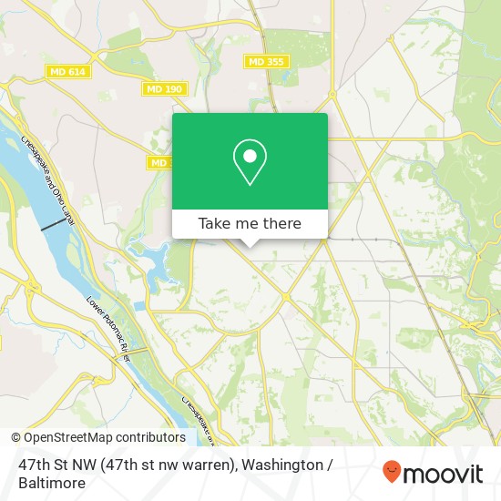 Mapa de 47th St NW (47th st nw warren), Washington, DC 20016