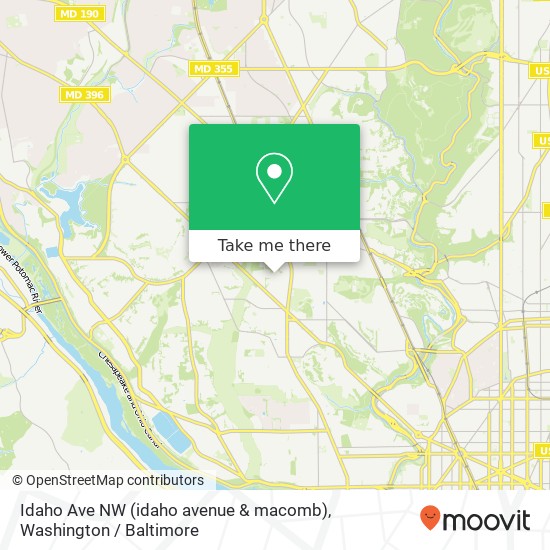 Idaho Ave NW (idaho avenue & macomb), Washington, DC 20016 map