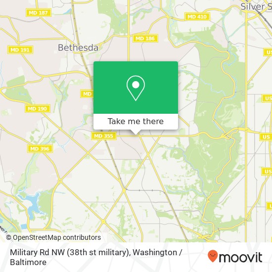 Mapa de Military Rd NW (38th st military), Washington, DC 20015