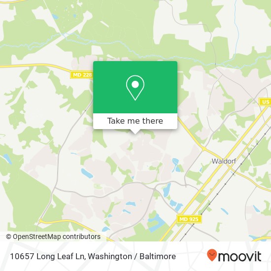 Mapa de 10657 Long Leaf Ln, Waldorf, MD 20603