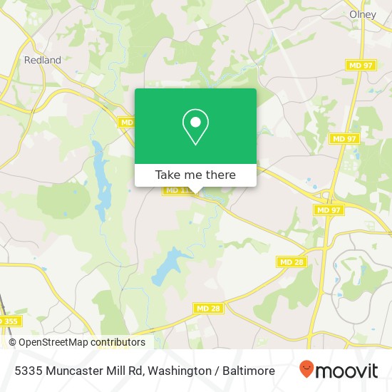 Mapa de 5335 Muncaster Mill Rd, Derwood, MD 20855