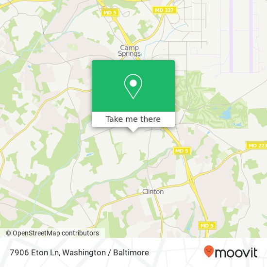 Mapa de 7906 Eton Ln, Clinton, MD 20735