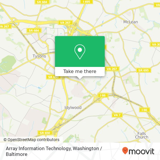 Mapa de Array Information Technology, 7600 Leesburg Pike