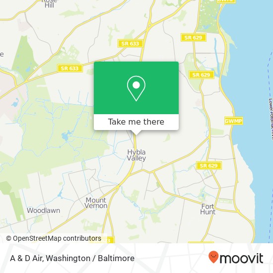 Mapa de A & D Air, 7525 Richmond Hwy