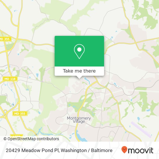 Mapa de 20429 Meadow Pond Pl, Montgomery Village, MD 20886