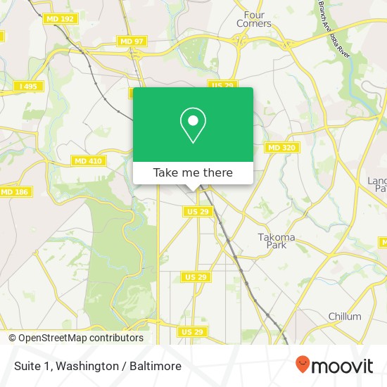 Mapa de Suite 1, 8025 13th St Suite 1, Silver Spring, MD 20910, USA