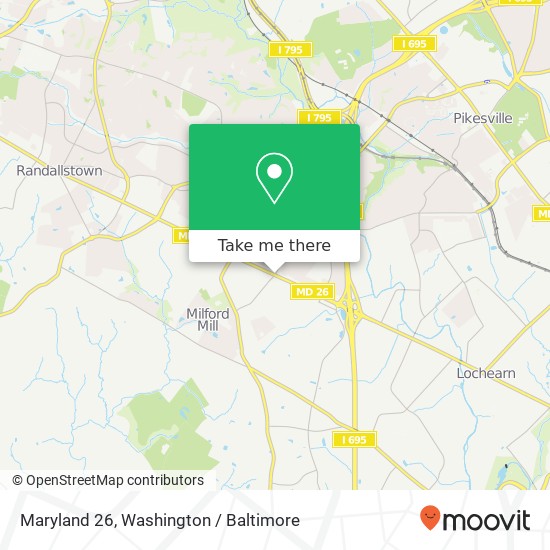 Mapa de Maryland 26, MD-26 & Milford Mill Rd & Liberty Rd, Windsor Mill, MD 21244, USA