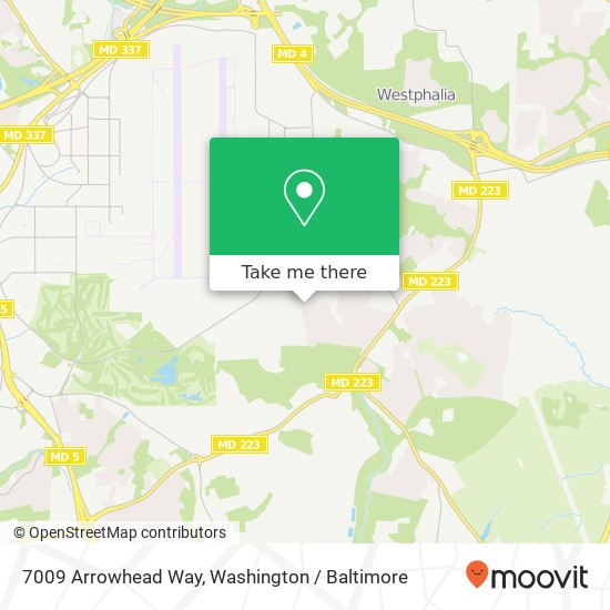 Mapa de 7009 Arrowhead Way, Upper Marlboro, MD 20772