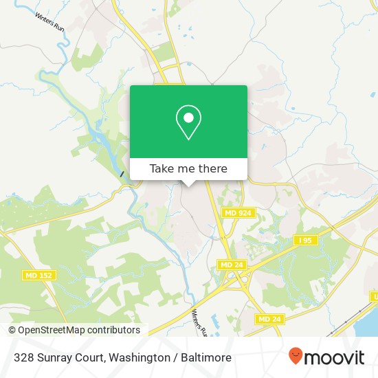Mapa de 328 Sunray Court, 328 Sunray Ct, Abingdon, MD 21009, USA