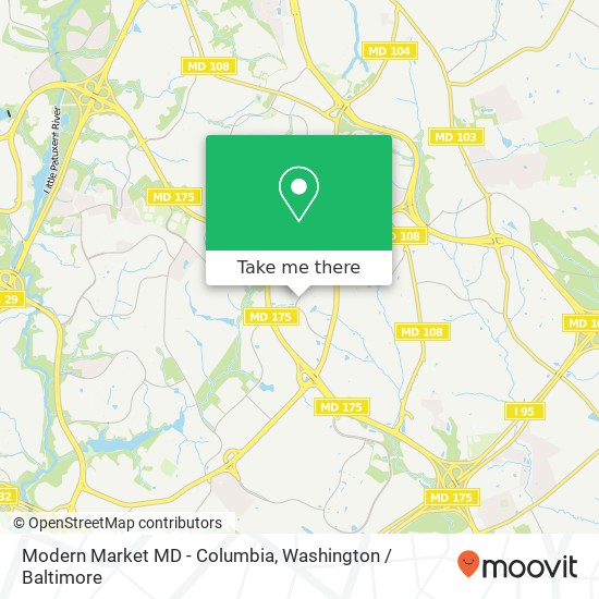 Mapa de Modern Market MD - Columbia, 6181 Old Dobbin Ln