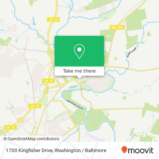 1700 Kingfisher Drive map