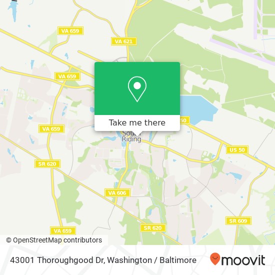 Mapa de 43001 Thoroughgood Dr, Chantilly (SOUTH RIDING), VA 20152