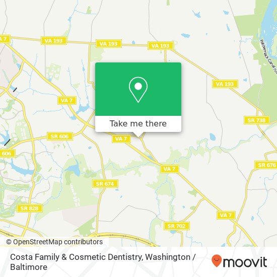 Costa Family & Cosmetic Dentistry, 10135 Colvin Run Rd map