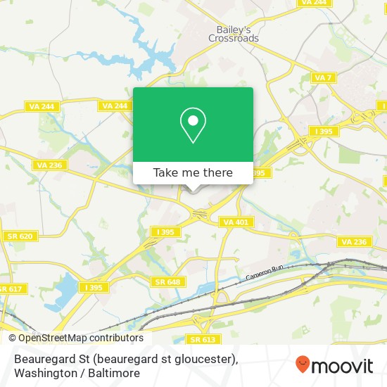 Mapa de Beauregard St (beauregard st gloucester), Alexandria, VA 22312