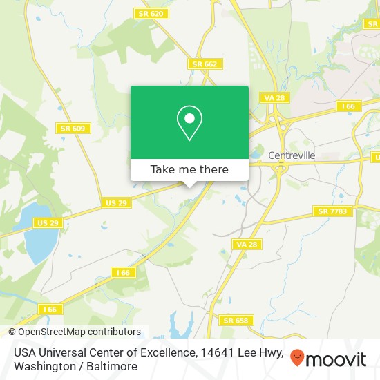 USA Universal Center of Excellence, 14641 Lee Hwy map