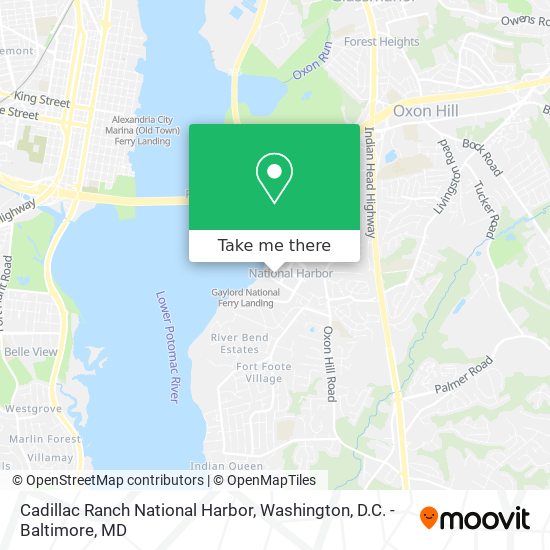 Cadillac Ranch National Harbor map