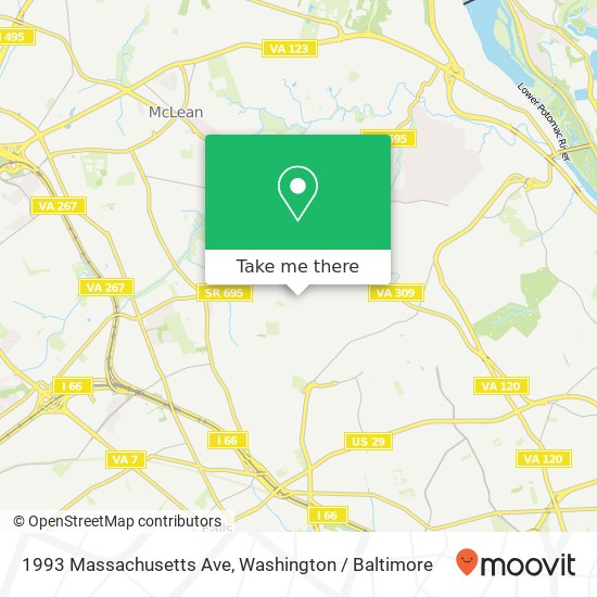 1993 Massachusetts Ave, McLean, VA 22101 map