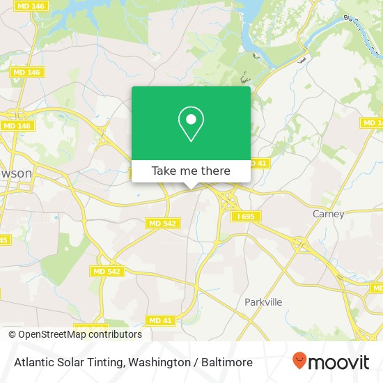 Mapa de Atlantic Solar Tinting, 1755 E Joppa Rd