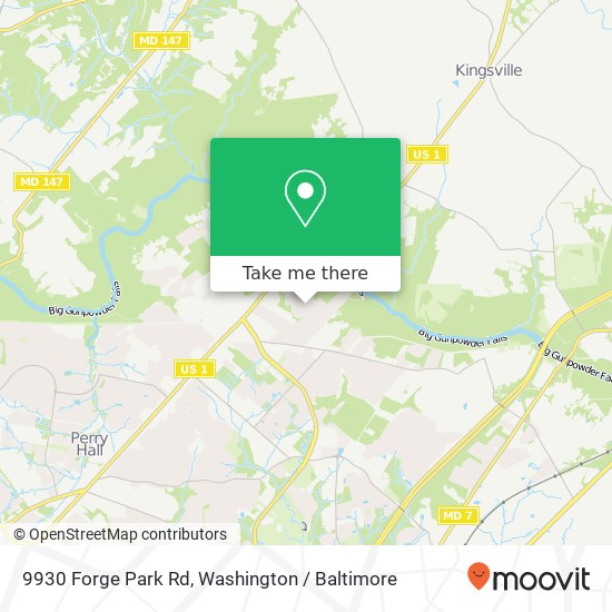 Mapa de 9930 Forge Park Rd, Perry Hall, MD 21128