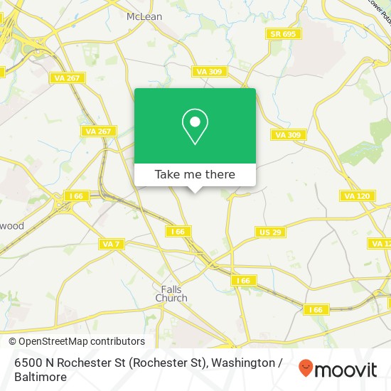 6500 N Rochester St (Rochester St), Falls Church, VA 22043 map