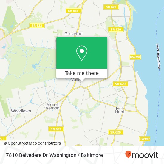 7810 Belvedere Dr, Alexandria, VA 22306 map