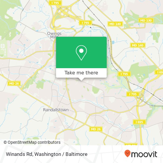 Mapa de Winands Rd, Randallstown, MD 21133