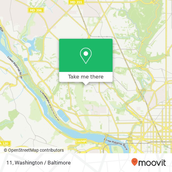 Mapa de 11, 4000 Tunlaw Rd NW #11, Washington, DC 20007, USA