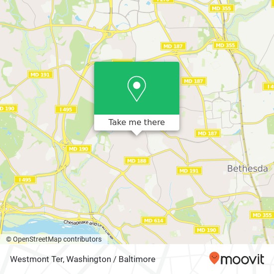 Westmont Ter, Bethesda (WESTLAKE), MD 20817 map