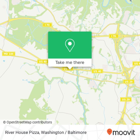 Mapa de River House Pizza, 10039 Baltimore National Pike