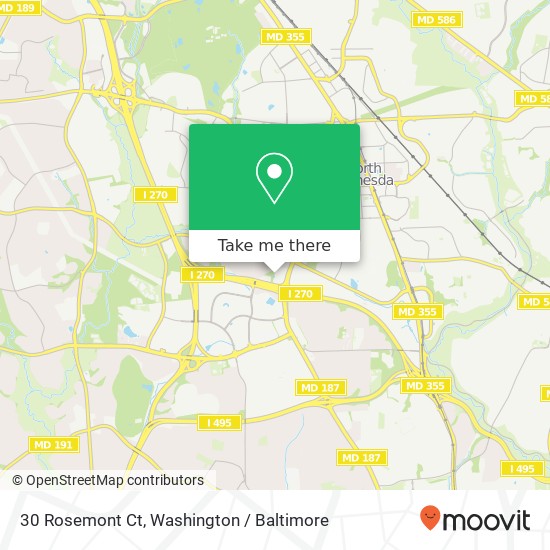 Mapa de 30 Rosemont Ct, Rockville, MD 20852