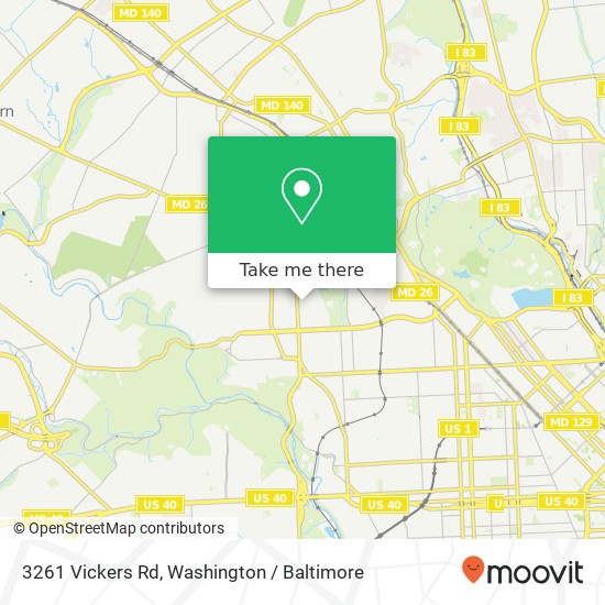 3261 Vickers Rd, Baltimore, MD 21216 map