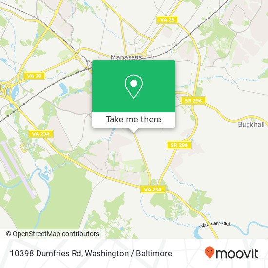 10398 Dumfries Rd, Manassas, VA 20110 map