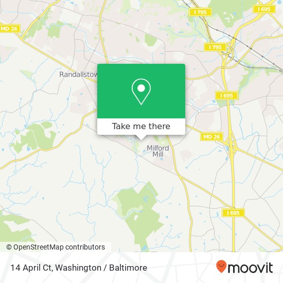 Mapa de 14 April Ct, Windsor Mill, MD 21244