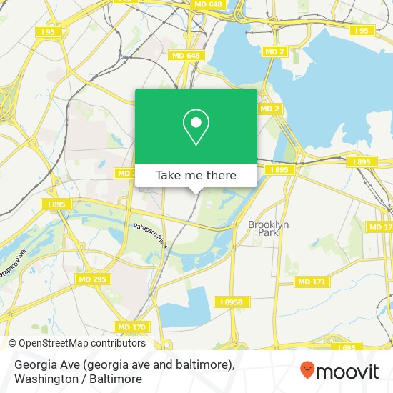 Mapa de Georgia Ave (georgia ave and baltimore), Halethorpe (BALTIMORE), MD 21227