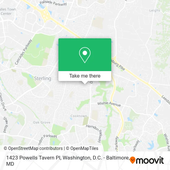Mapa de 1423 Powells Tavern Pl