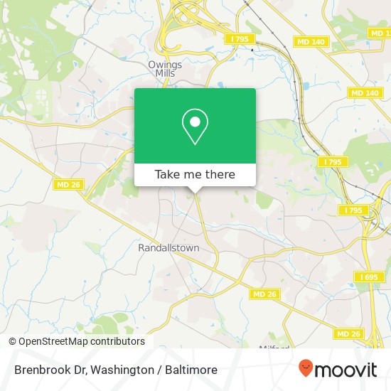 Mapa de Brenbrook Dr, Randallstown, MD 21133