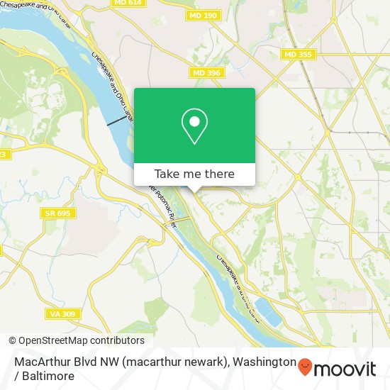 MacArthur Blvd NW (macarthur newark), Washington, DC 20016 map