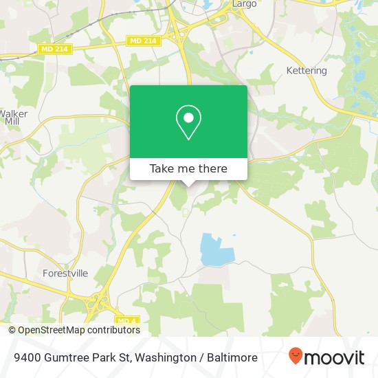 Mapa de 9400 Gumtree Park St, Capitol Heights, MD 20743