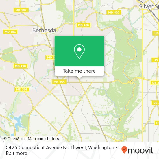 5425 Connecticut Avenue Northwest, 5425 Connecticut Ave NW, Washington, DC 20015, USA map