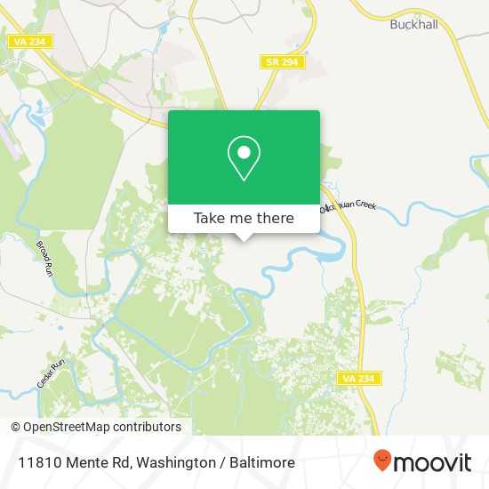 Mapa de 11810 Mente Rd, Manassas, VA 20112