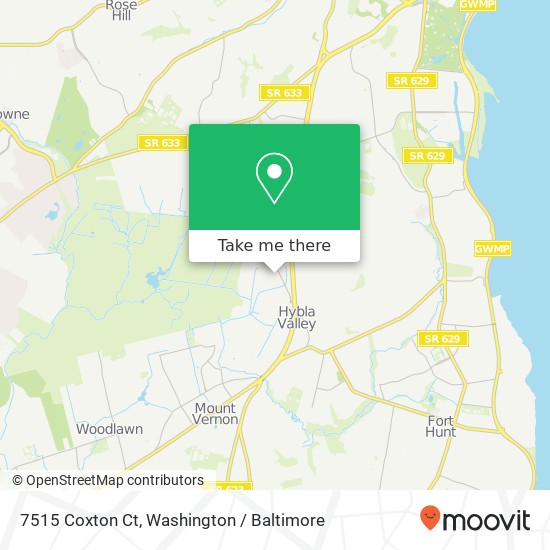 Mapa de 7515 Coxton Ct, Alexandria, VA 22306