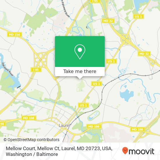 Mapa de Mellow Court, Mellow Ct, Laurel, MD 20723, USA