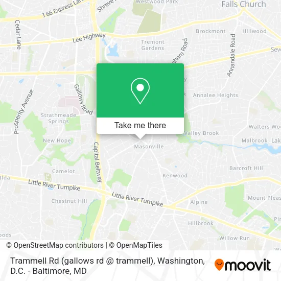Mapa de Trammell Rd (gallows rd @ trammell)