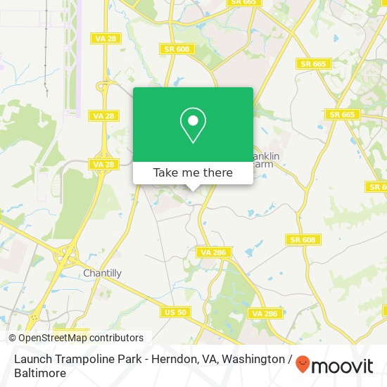 Mapa de Launch Trampoline Park - Herndon, VA